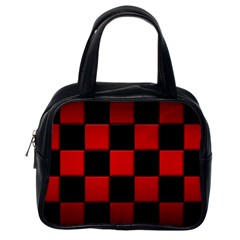 Black And Red Backgrounds Classic Handbags (one Side)