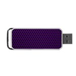 Dark Purple Metal Mesh With Round Holes Texture Portable USB Flash (One Side) Front