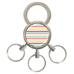 Papel De Envolver Hooray Circus Stripe Red Pink Dot 3-ring Key Chains