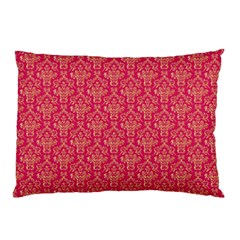 Damask Background Gold Pillow Case (two Sides)