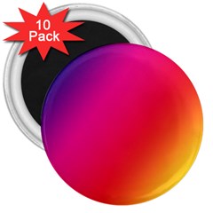 Rainbow Colors 3  Magnets (10 Pack) 