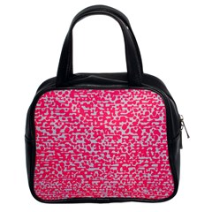 Template Deep Fluorescent Pink Classic Handbags (2 Sides)