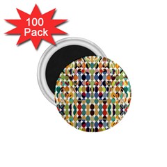 Retro Pattern Abstract 1 75  Magnets (100 Pack) 