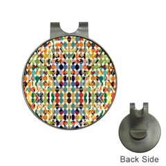 Retro Pattern Abstract Hat Clips With Golf Markers