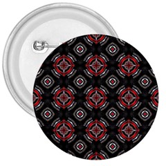 Abstract Black And Red Pattern 3  Buttons