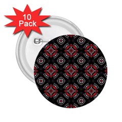 Abstract Black And Red Pattern 2 25  Buttons (10 Pack) 