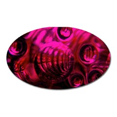 Abstract Bubble Background Oval Magnet