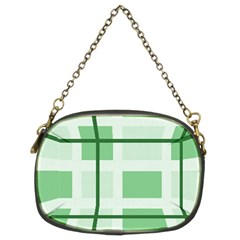 Abstract Green Squares Background Chain Purses (two Sides)  by Amaryn4rt