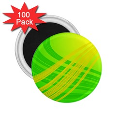 Abstract Green Yellow Background 2 25  Magnets (100 Pack) 