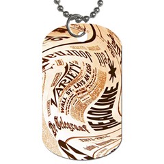 Abstract Newspaper Background Dog Tag (two Sides)