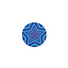 Abstract Starburst Blue Star 1  Mini Magnets