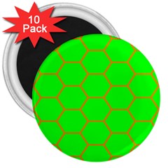 Bee Hive Texture 3  Magnets (10 Pack) 