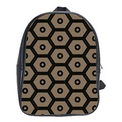 Black Bee Hive Texture School Bags(large) 