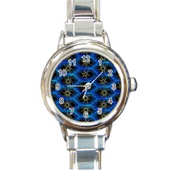 Blue Bee Hive Round Italian Charm Watch by Amaryn4rt