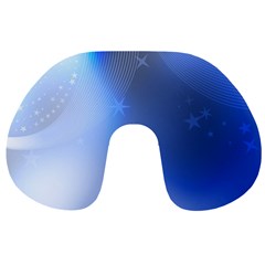 Blue Star Background Travel Neck Pillows