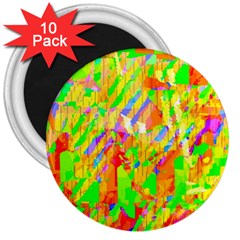 Cheerful Phantasmagoric Pattern 3  Magnets (10 Pack) 