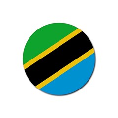 Flag Of Tanzania Rubber Round Coaster (4 Pack) 