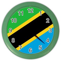 Flag Of Tanzania Color Wall Clocks