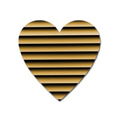 Golden Line Background Heart Magnet by Amaryn4rt