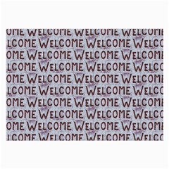 Welcome Letters Pattern Large Glasses Cloth (2-side) by dflcprints