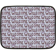 Welcome Letters Pattern Double Sided Fleece Blanket (mini)  by dflcprints