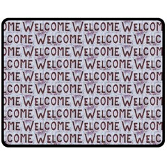 Welcome Letters Pattern Double Sided Fleece Blanket (medium)  by dflcprints