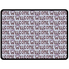 Welcome Letters Pattern Double Sided Fleece Blanket (large)  by dflcprints