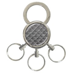 Grid Wire Mesh Stainless Rods Rods Raster 3-ring Key Chains