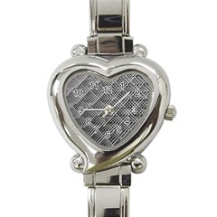 Grid Wire Mesh Stainless Rods Rods Raster Heart Italian Charm Watch