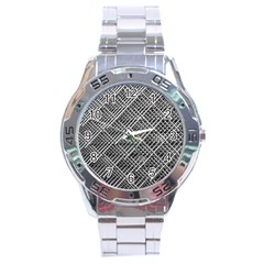 Grid Wire Mesh Stainless Rods Rods Raster Stainless Steel Analogue Watch