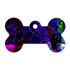 Grunge Abstract Dog Tag Bone (two Sides)