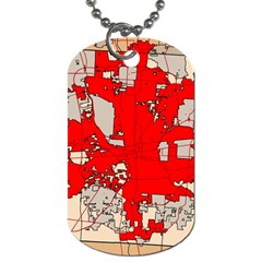 Map Of Franklin County Ohio Highlighting Columbus Dog Tag (two Sides)