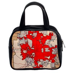 Map Of Franklin County Ohio Highlighting Columbus Classic Handbags (2 Sides)