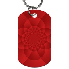 Psychedelic Art Red  Hi Tech Dog Tag (one Side)