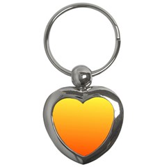 Rainbow Yellow Orange Background Key Chains (heart) 