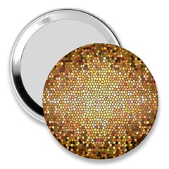 Yellow And Black Stained Glass Effect 3  Handbag Mirrors by Amaryn4rt