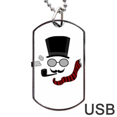 Invisible Man Dog Tag Usb Flash (one Side)