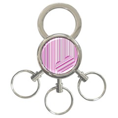 Pink Love Pattern 3-ring Key Chains