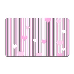 Pink Love Magnet (rectangular) by Valentinaart