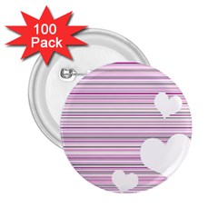 Pink Valentines Day Design 2 25  Buttons (100 Pack) 