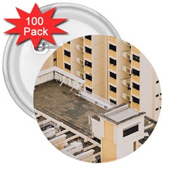 Apartments Architecture Building 3  Buttons (100 Pack) 