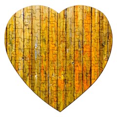 Background Wood Lath Board Fence Jigsaw Puzzle (heart) by Amaryn4rt