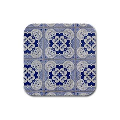 Ceramic Portugal Tiles Wall Rubber Square Coaster (4 Pack) 