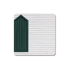 Construction Design Door Exterior Square Magnet