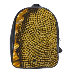 Sunflower Bright Close Up Color Disk Florets School Bags (xl)  by Amaryn4rt