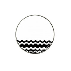 Chevrons Black Pattern Background Hat Clip Ball Marker (4 Pack)