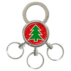 Christmas Tree 3-ring Key Chains