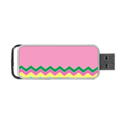 Easter Chevron Pattern Stripes Portable Usb Flash (two Sides) by Nexatart