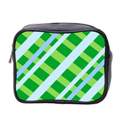 Fabric Cotton Geometric Diagonal Mini Toiletries Bag 2-side by Nexatart