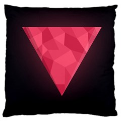 Geometric Triangle Pink Standard Flano Cushion Case (two Sides) by Nexatart